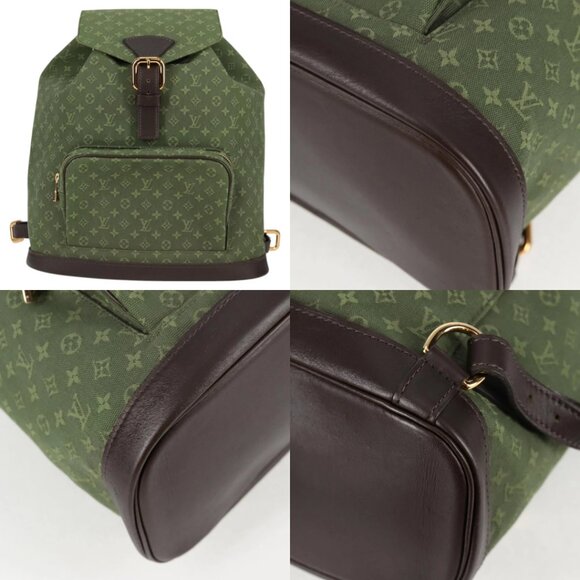 LOUIS VUITTON Monogram Mini Montsouris GM Backpack TST Khaki M92456 Auth 129889V - Picture 15 of 15
